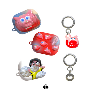 SUM DIM 艺术家原创适用于AirPods苹果蓝牙耳机保护壳硬壳进口 PIGlet HAKEI