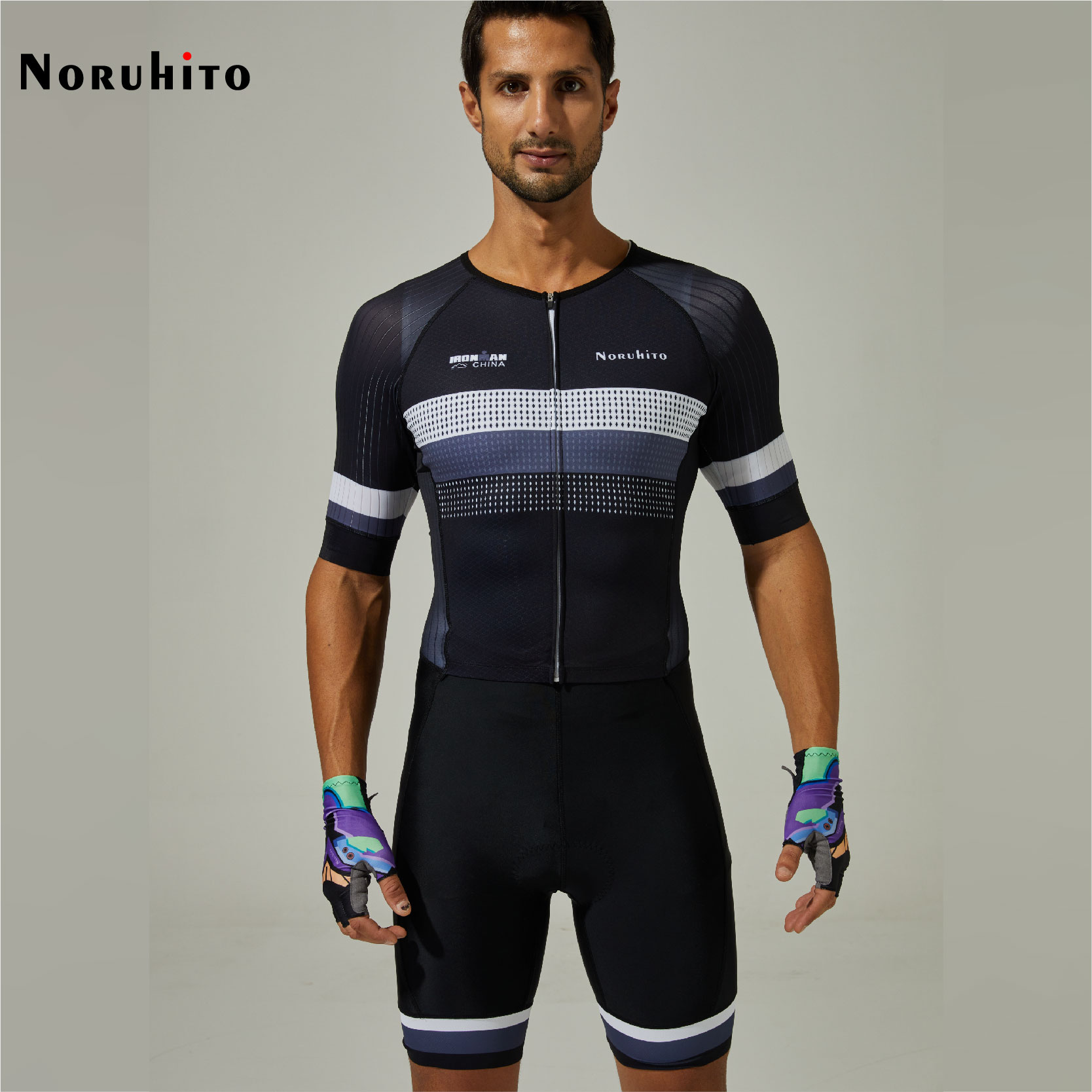 铁人三项男款连体铁三服骑行跑步