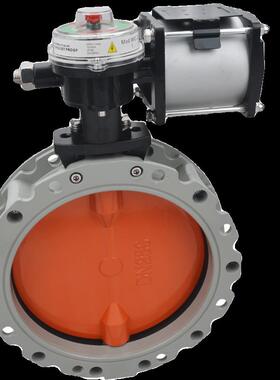 新款气动粉尘蝶阀V2FS/V1FS粉体蝴蝶阀单双法兰DN100 150 200包邮