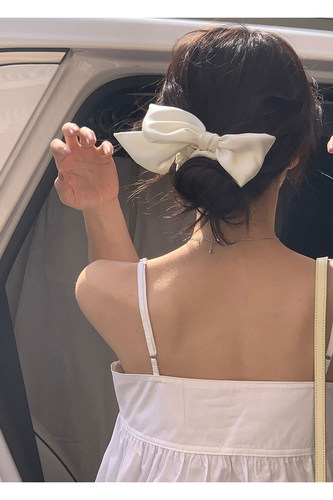 法式~超美缎面大蝴蝶结发圈发饰