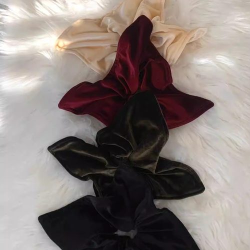 圣诞红新年氛围感大号方巾发圈