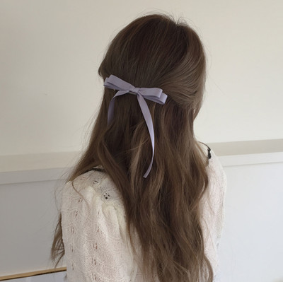 缎面蝴蝶结弹簧夹发夹