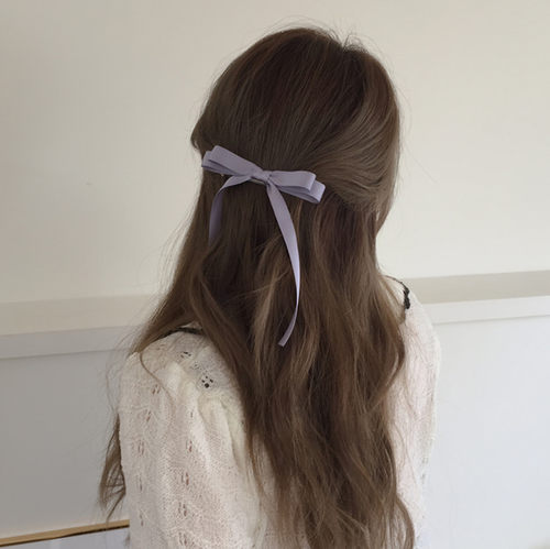 缎面蝴蝶结弹簧夹发夹