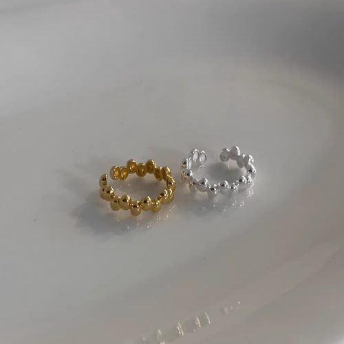 925银高低排列锯齿型戒指