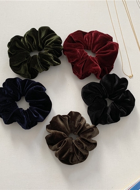 Sunup_Q 现货 韩国东大门  复古丝绒发圈 多色 02-25