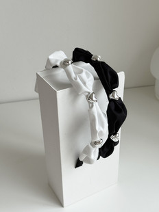 现货 韩国ins 增高颅顶 金属光泽爱心缎面发箍发饰 Sunup_Q