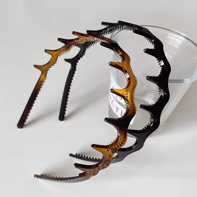 带齿碎发波浪发箍高颅顶洗脸