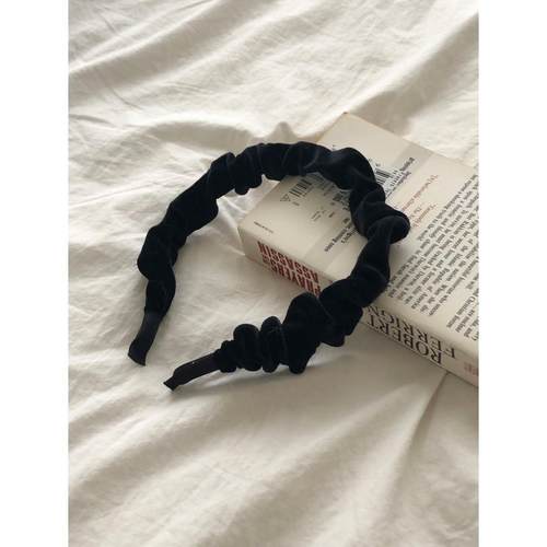 法式复古丝绒褶皱发箍发饰