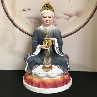 新款仿白瓷无生老母像体真身凤冠无极老母梨山骊山老母佛像摆件