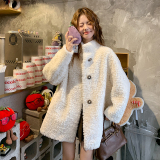 韩系白色软糯羊羔毛外套女秋冬2025新款甜美温柔风皮毛一体厚棉服,女装毛呢外套,浙宝112,浙宝-网红风 韩系白色软糯羊羔毛外套女秋冬2025新款甜美温柔风皮毛一体厚棉服,女装毛呢外套,浙宝112,浙宝-网红风