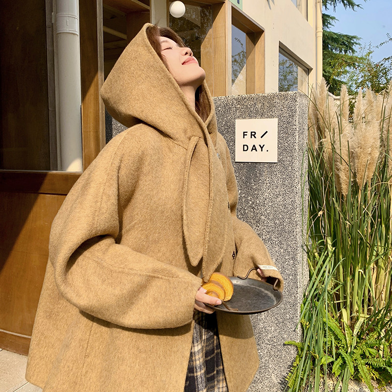 兔耳朵双面呢922-P260K378,女装毛呢外套,2D011