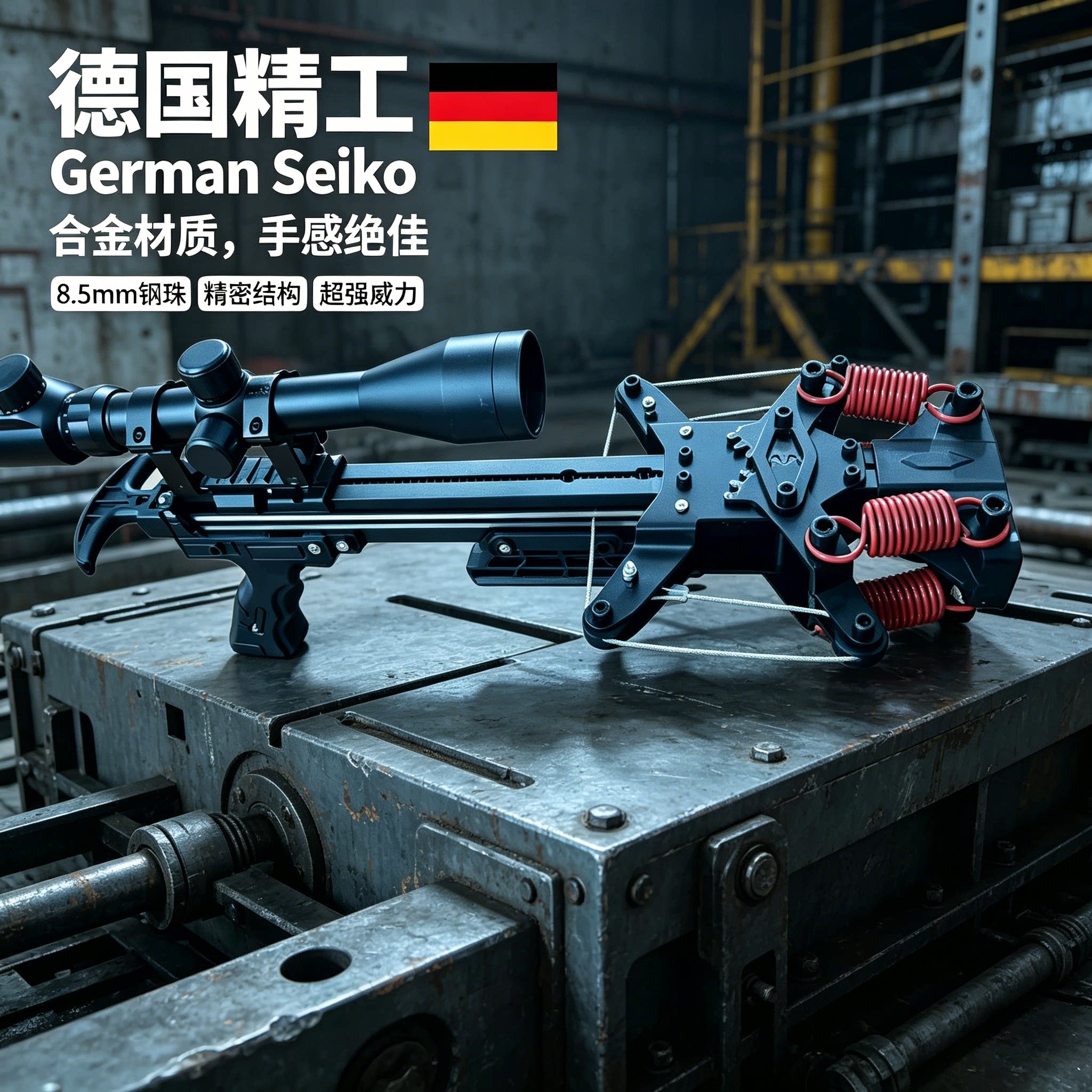 德国箭珠两用弹弓成年人专用高精度枪式复合弓大威力超远拉杆枪图片