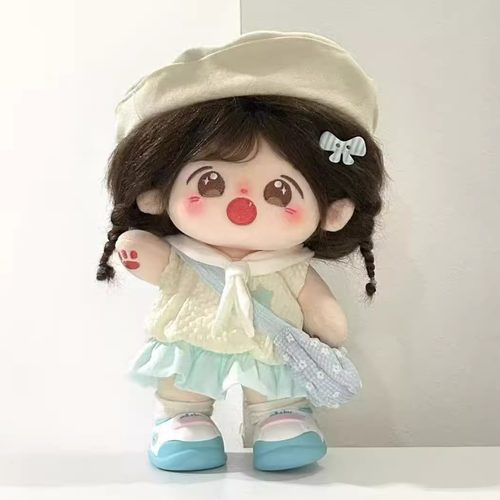 棉花娃娃毛绒公仔女娃粟粒20cm可换装人形玩偶送女生情侣闺蜜礼物