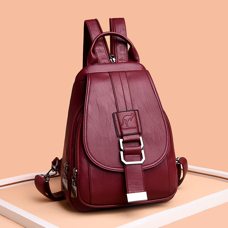 kangaroo quality goods Backpack 2020 new pattern Korean Edition genuine leather fashion lady Soft leather Bag knapsackin the Leather/Lady bags/Men's bag, Backpack  category - from Buy2taobao.com to provide professional Taobao agent buy service