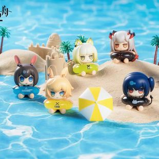 明日海滩派队盲盒斯卡蒂手办凯尔希公仔阿米娅摆件少女心生日礼物