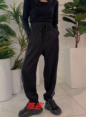 2021年春季A2GBB1113女装休闲常规设计感拼接收脚裤A2GBB111389