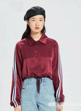 现货 女装2019夏新品运动风衬衫A1CA92A1019修身