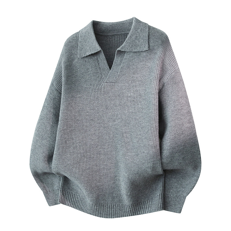 数据海鸥领套头毛衣，男装T恤，奇怪漫猴工厂店