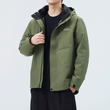 短款标羽绒服男2025年新款时尚休闲连帽白鸭绒三合一潮流外套，男装羽绒服，奇怪漫猴工厂店