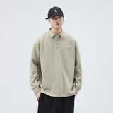 不缺货男士翻领卫衣2026秋季新款打底衫衣服秋冬polo领长袖，男装T恤，奇怪漫猴工厂店