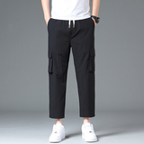 工装裤九分裤男春夏款宽松直筒裤子2025新款夏季薄款多袋休闲裤，男装休闲裤，奇怪漫猴工厂店