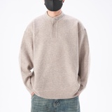 网络主推款老钱风亨利领毛衣，男装T恤，奇怪漫猴工厂店