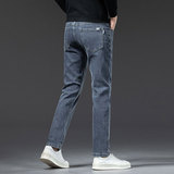 春秋新款潮牌男裤高端修身直筒牛仔裤男舒适弹力裤子春秋季，男装牛仔裤，奇怪漫猴工厂店