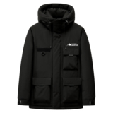 新标2025冬新款男女同款户外工装羽绒服大口袋连帽加厚派克外套，男装羽绒服，奇怪漫猴工厂店