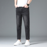 弹力薄款矮个子九分裤牛仔裤男士直筒修身八分春秋款男裤夏季，男装牛仔裤，奇怪漫猴工厂店