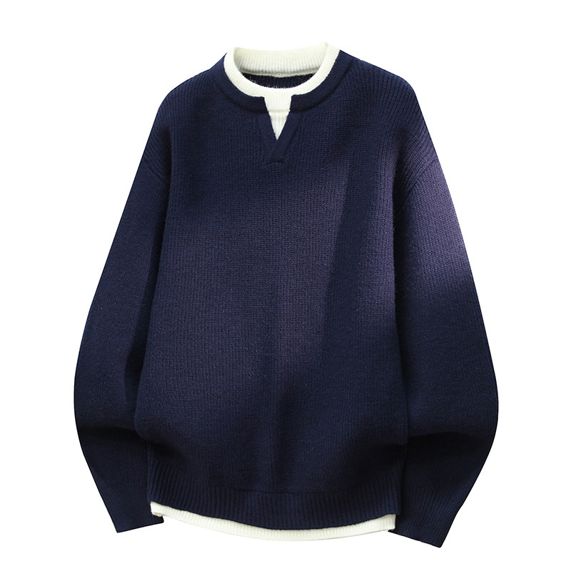 数据假两件套头毛衣，男装T恤，奇怪漫猴工厂店