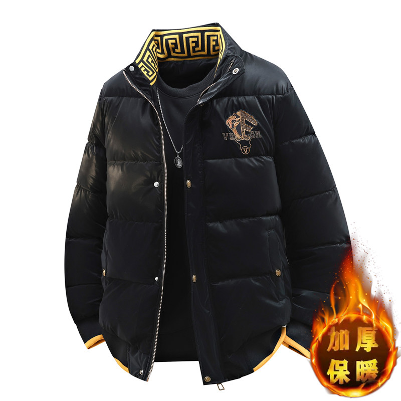 冬季轻奢欧版立领棉衣男潮流高品质加厚棉服外套，男装棉衣，奇怪漫猴工厂店