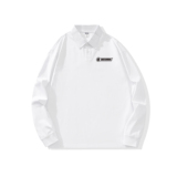 主推纯棉polo衫长袖男士秋季新款翻领高级感宽松透气潮牌T恤男装，男装T恤，奇怪漫猴工厂店