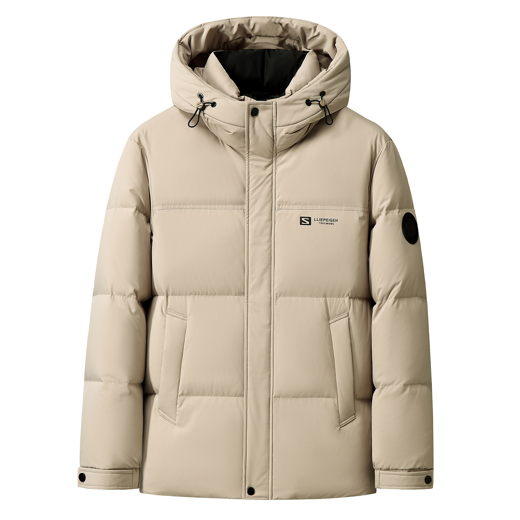 新标2025冬新款男士短款羽绒服连帽简约百搭商务保暖高级休闲，男装羽绒服，奇怪漫猴工厂店