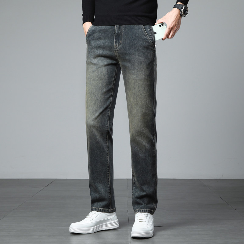 2026新款秋冬季宽松直筒复古牛仔裤男秋季男裤子春秋款潮牌长裤，男装牛仔裤，奇怪漫猴工厂店