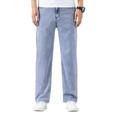 天丝牛仔裤男款夏季薄款潮牌直筒宽松男士冰丝阔腿夏天休闲长裤子，男装牛仔裤，奇怪漫猴工厂店