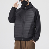 新标轻薄90绒羽绒服男士2025年秋季新款拼接连帽保暖户外外套，男装羽绒服，奇怪漫猴工厂店