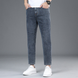 弹力新款九分牛仔裤四季常规男士宽松直筒八分百搭弹力休闲9分裤，男装牛仔裤，奇怪漫猴工厂店