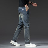2025新款牛仔裤男直筒宽松潮牌复古蓝秋冬季男裤子高端弹力长裤，男装牛仔裤，奇怪漫猴工厂店