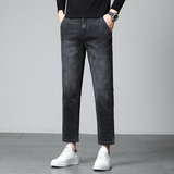 牛仔裤男春秋休闲宽松男士裤子2026新款小矮个显瘦九分直筒裤男生，男装牛仔裤，奇怪漫猴工厂店