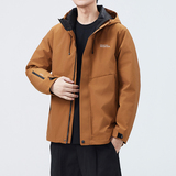 短款标羽绒服男2025年新款时尚休闲连帽白鸭绒三合一潮流外套，男装羽绒服，奇怪漫猴工厂店