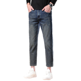 春秋新款复古九分牛仔裤男宽松直筒潮牌美式弹力休闲9分裤子八分，男装牛仔裤，奇怪漫猴工厂店