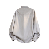 条纹长袖男士衬衫外套上衣服韩版潮流衬衣帅气商务工装休闲，男装衬衫，奇怪漫猴工厂店