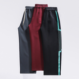 【79】L-9XL大码针织棉卫裤男潮牌直筒阔腿裤子新款条纹休闲，男装休闲裤，奇怪漫猴工厂店