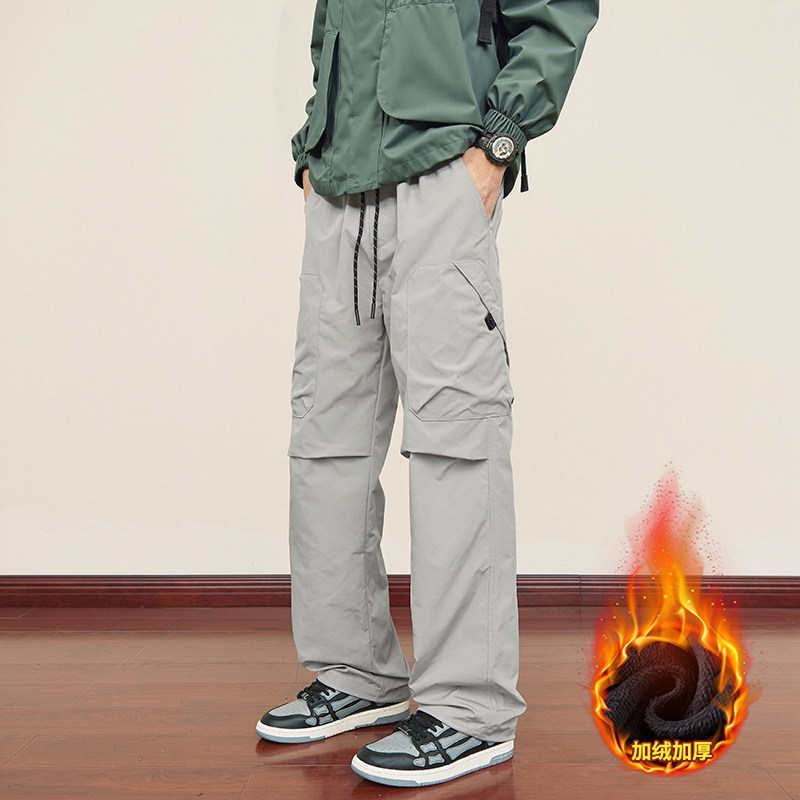 Y.M户外登山工装冲锋裤男士春夏新款冰丝休闲裤宽松直筒《限价69，男装休闲裤，奇怪漫猴工厂店