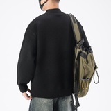 网络主推款老钱风亨利领毛衣，男装T恤，奇怪漫猴工厂店