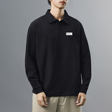 主推纯棉polo衫长袖男士秋季新款翻领高级感宽松透气潮牌T恤男装，男装T恤，奇怪漫猴工厂店