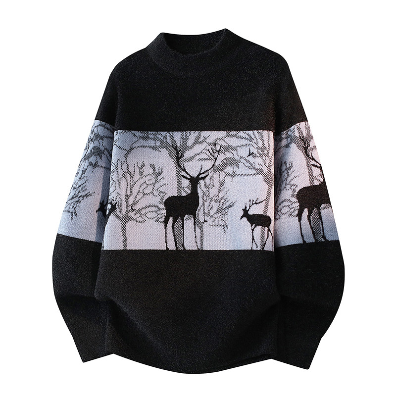 数据加绒加厚仿貂毛毛衣不起球不变形，男装T恤，奇怪漫猴工厂店