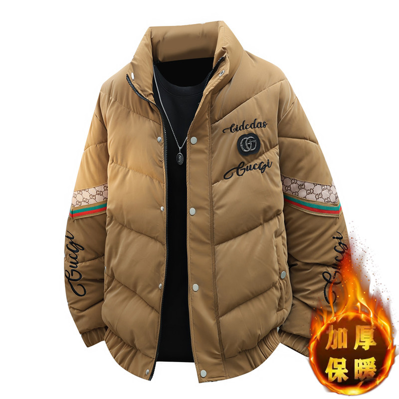 冬季轻奢欧版立领棉衣男潮流高品质加厚棉服外套，男装棉衣，奇怪漫猴工厂店