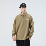 不缺货男士翻领卫衣2026秋季新款打底衫衣服秋冬polo领长袖，男装T恤，奇怪漫猴工厂店