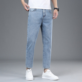 弹力新款九分牛仔裤四季常规男士宽松直筒八分百搭弹力休闲9分裤，男装牛仔裤，奇怪漫猴工厂店